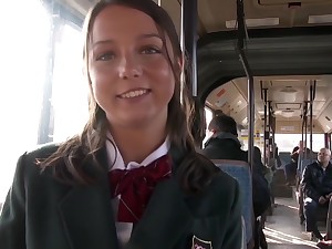 Young girl has anal sex superior to before human race bus